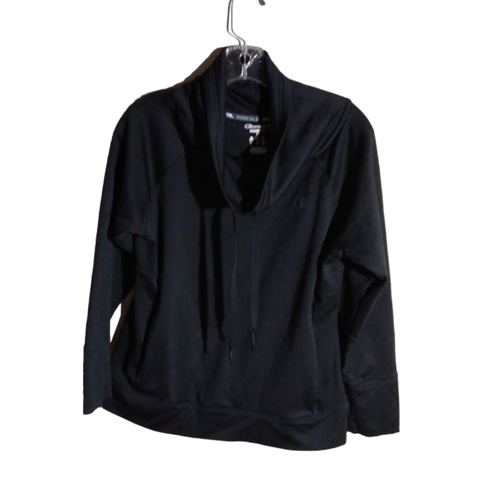 Champion Powertrain Duofold Warm CTRL Pullover Sweatshirt Black Women's Medium